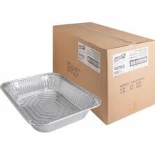 Disposable Aluminum Pan, 1/2-Size, 128oz Cap, 100/CT, SR