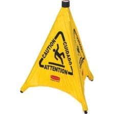 Pop-Up Safety Cone, "Caution", Multi-Lingual, 20"x21", 12/CT, YW