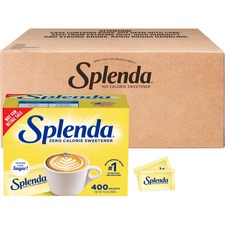 Splenda Sugar Substitute Packets, 1.0g, 400/BX, 6/CT, Yellow
