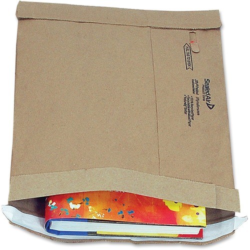 Jiffy Padded Mailer, #6, Paper Padding, Self-Adhesive Closure, 12.5 x 19, Natural Kraft, 50/Carton
