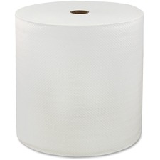 Roll Towel, Hardwound, 1-Ply, 7"Wx850'L, 6/CT, White