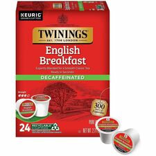 Tea, Decaf, English Breakfast, Black, K-Cup, 24/BX