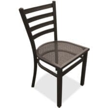 Chair, Outdoor, Steel, 18"HMesh Seat, 500cap, 17"x16"x31", 2/CT, BK