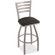 Stool, Swivel, Vinyl, 19"x19"x30", Nickel Frame/BK