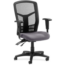 High-Back Chair, Exec, Mesh, 28-1/2"x28-1/2"x45", Carbon