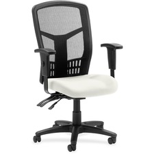 High-Back Chair, Exec, Mesh, 28-1/2"x28-1/2"x45", Snow