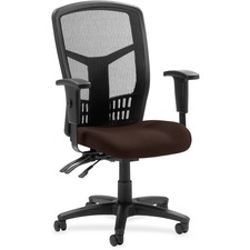 High-Back Chair, Exec, Mesh, 28-1/2"x28-1/2"x45", Nightfall