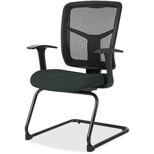 Guest Chair, Vinyl Seat, 27"x27-1/2"x41", Dillon Black