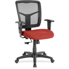 Mid-Back Chair, VinylSeat, 25-1/4"x23-1/2"x40-1/2", Red Rock