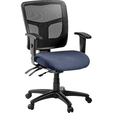 Mid-Back Chair, Mesh, 25-1/4"x23-1/2"x40-1/2", Ocean