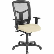 High-Back Chair, Exec, Swivel, 28-1/2"x28-1/2"x45", Buff