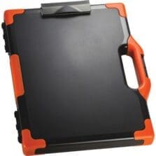 Carry-All Clipboard Box, 13"Wx 2"Dx15-1/2"H, Black/Orange