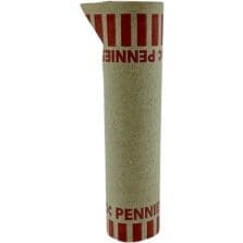 Penny Tubular Coin Wrap, Nested, 1000/BX, Red