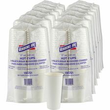 Hot Coffee Cups, 20oz, 50/PK, 20PK/CT, White