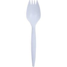 Sporks, Plastic, Medium-Weight, 1000/CT, White