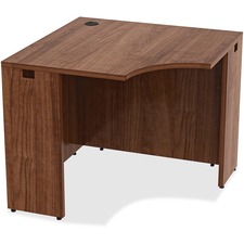 Corner Desk, 36"x36"x24"x29-1/2", Walnut