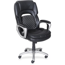 Executive Chair, Mesh Covering, 27"x25-1/4"x47-1/2", Black