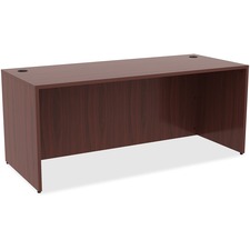 Rectangular Lam Desk, 72"x30"x29-1/2", Mahogany