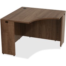Corner Desk, 24"x42"x29-1/2", Walnut