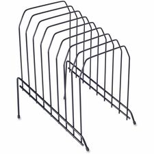 Vertical File, Wire, 8 Divider, 8"x10-3/8"x11-7/8", BK