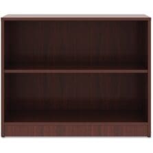 Bookcase, 2-Shelf, 1 Adj Shelf, 36"x12"x29-1/2", Mahogany