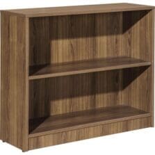 Bookcase, 2-Shelf, 1 Adj Shelf, 36"x12"x29-1/2", Walnut