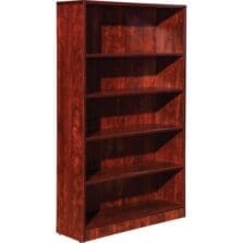 Bookcase, 5-Shelf, 4 Adj Shelves, 36'x12"x60", Cherry
