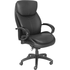 Faux Exec Leather Chair, 32-3/4"x27-3/4"x42-1/4", BK