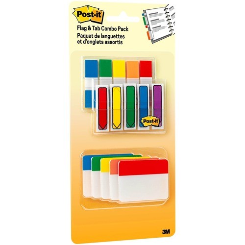 Flags And Tabs Combo Pack, Assorted Primary Colors, 230/pack