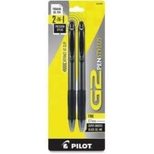 Pen Stylus, G2, Fine Pt, 2/PK, Black