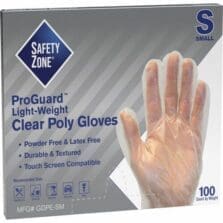 Gloves, High-density Poly, Latex-free, Small, 100/PK, CL