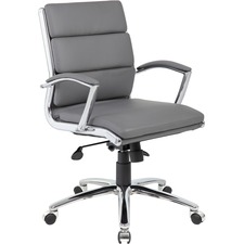 Chair, Executive, Mid Back, 27"Wx27"Dx37"H, Grey