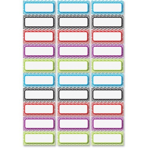 Chevron Nameplate Magnets, 30/Pack, Multi