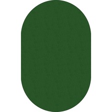 Solids Traditional Rub, Oval, 7'6x12', Oval, Green