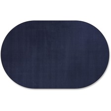Solids Traditional Rub, Oval, 7'6x12', Oval, Navy
