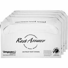 Toilet Seat Covers, Half-folded, 250/Box, 4/CT, White