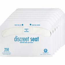 Toilet Seat Covers, Half-folded, 250/Box, 20/CT, White