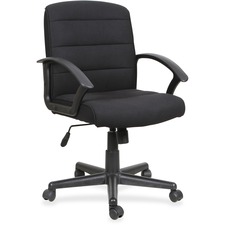 Task Chair, Fabric, Slope Arms, 26"x27-1/8"x40", BK