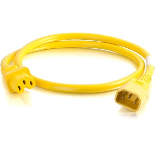 2FT 18AWG POWER CORD (IEC320C14 TO IEC320C13) - YELLOW