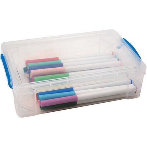 Super Stacker Large Pencil Box, 9" x 5.5" x 2.62", Clear