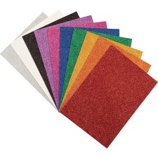 Wonderfoam, Glitter Sheets, 8-1/2"x11-7/10", 10/PK, Ast