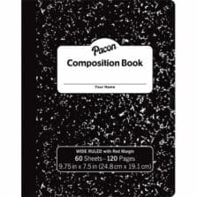 Composition Book, 3/8" W-Rld, 60Shts, 72/CT, BKME