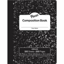 Composition Book, Unruled, 7-1/2'x9-3/4", 24/CT, BKME