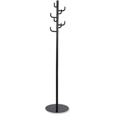 Coat Rack, 8 Arms, Steel, 15"Wx15"Dx68"H, Black