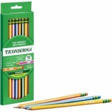 Ticonderoga Wood Pencils, No. 2, 10/PK, Ast
