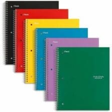 1-Sub Notebook, 8"x10-1/2", Wide Ruled, Ast
