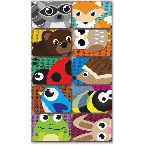 Mini Whiteboard Erasers Critters, 2"x1-1/2"x3/4", 10/PK, MI