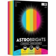 Cardstock, 65lb, 8-1/2"x11", 250Sht/PK, Ast