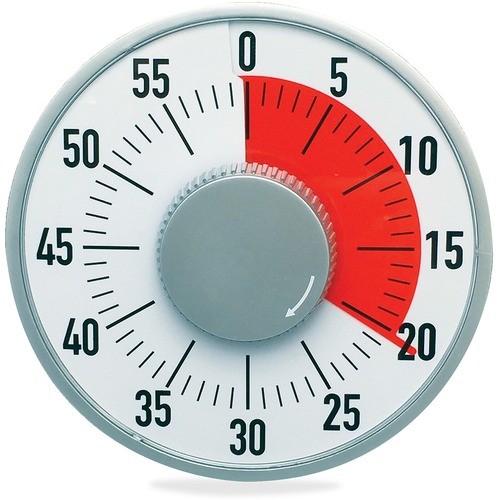 Big Time To Go Timer, 6-1/4", Gray/White