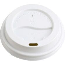 Hot Cup Lids, 8oz., 20PK/CT, White